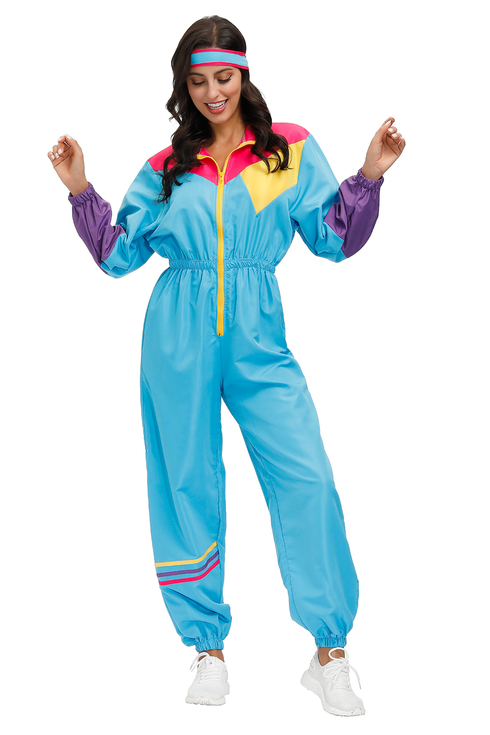 Womens 2 Pc Awesome 80s Ski Suit Costume